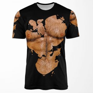 Muscleman With Torn Shirt Hairychest2 All-over-print T-shirt