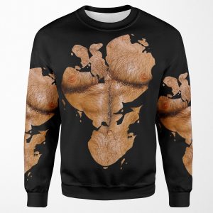 Muscleman With Torn Shirt Hairychest2 All-over-print Unisex Sweatshirt