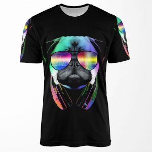Music Love Pug All-over-print T-shirt