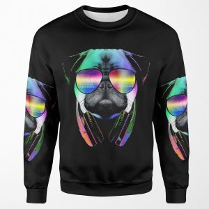 Music Love Pug All-over-print Unisex Sweatshirt