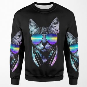 Music Lover Cat All-over-print Unisex Sweatshirt
