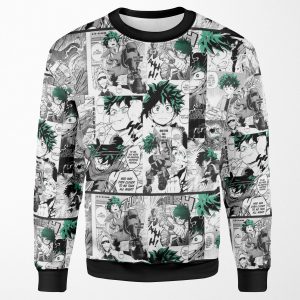 My Hero Academia Deku Manga Collage All-over-print Unisex Sweatshirt
