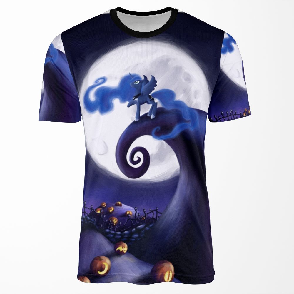 My Little Pony Mlp Nightmare Before Christmas Princess Luna S Lament All-over-print T-shirt