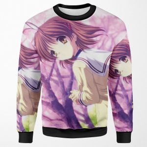 Nagisa Winter Uniform Colour Clannad All-over-print Unisex Sweatshirt