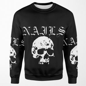Nails Hardcore Punk Band White All-over-print Unisex Sweatshirt