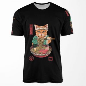 Neko Ramen All-over-print T-shirt
