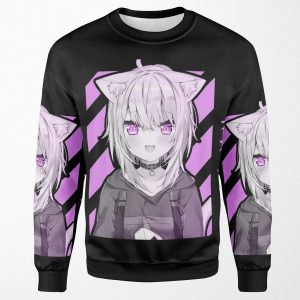 Nekomata Okayu Design All-over-print Unisex Sweatshirt
