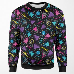Neon Retro 90S Sprinkle Pattern All-over-print Unisex Sweatshirt