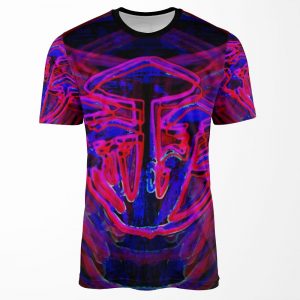 Neon Shrooms All-over-print T-shirt