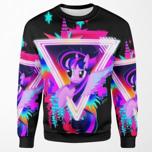 Neon Twilight Sparkle All-over-print Unisex Sweatshirt