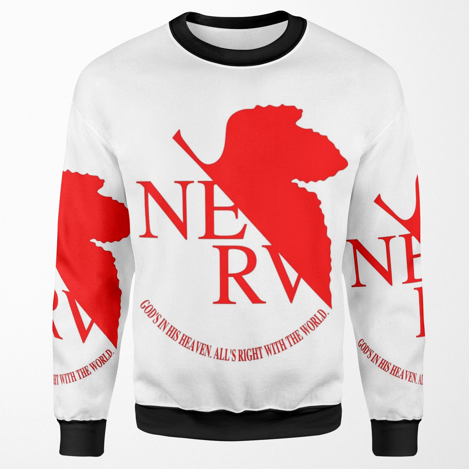 Nerv Logo Neon Genesis Evangelion All-over-print Unisex Sweatshirt