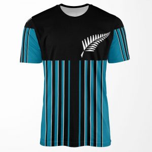 New Zealand World Series Cricket Late 90S Style Retro Replica Kit All-over-print T-shirt