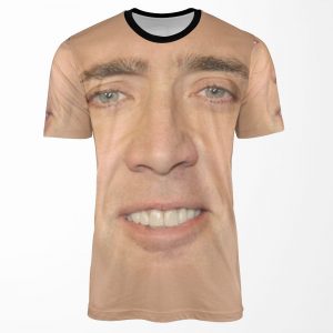 Nicholas Cage Face Pattern All-over-print T-shirt