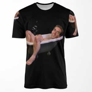 Nicholas Cage Taking A Bath All-over-print T-shirt