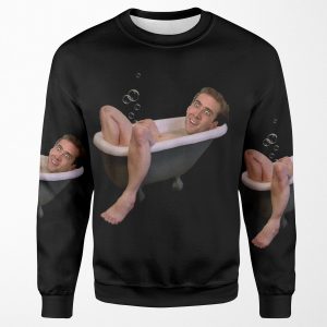 Nicholas Cage Taking A Bath All-over-print Unisex Sweatshirt