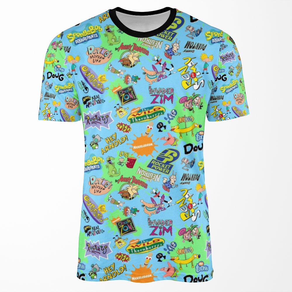Nicktoons Hawaiian Print A Palooza All-over-print T-shirt