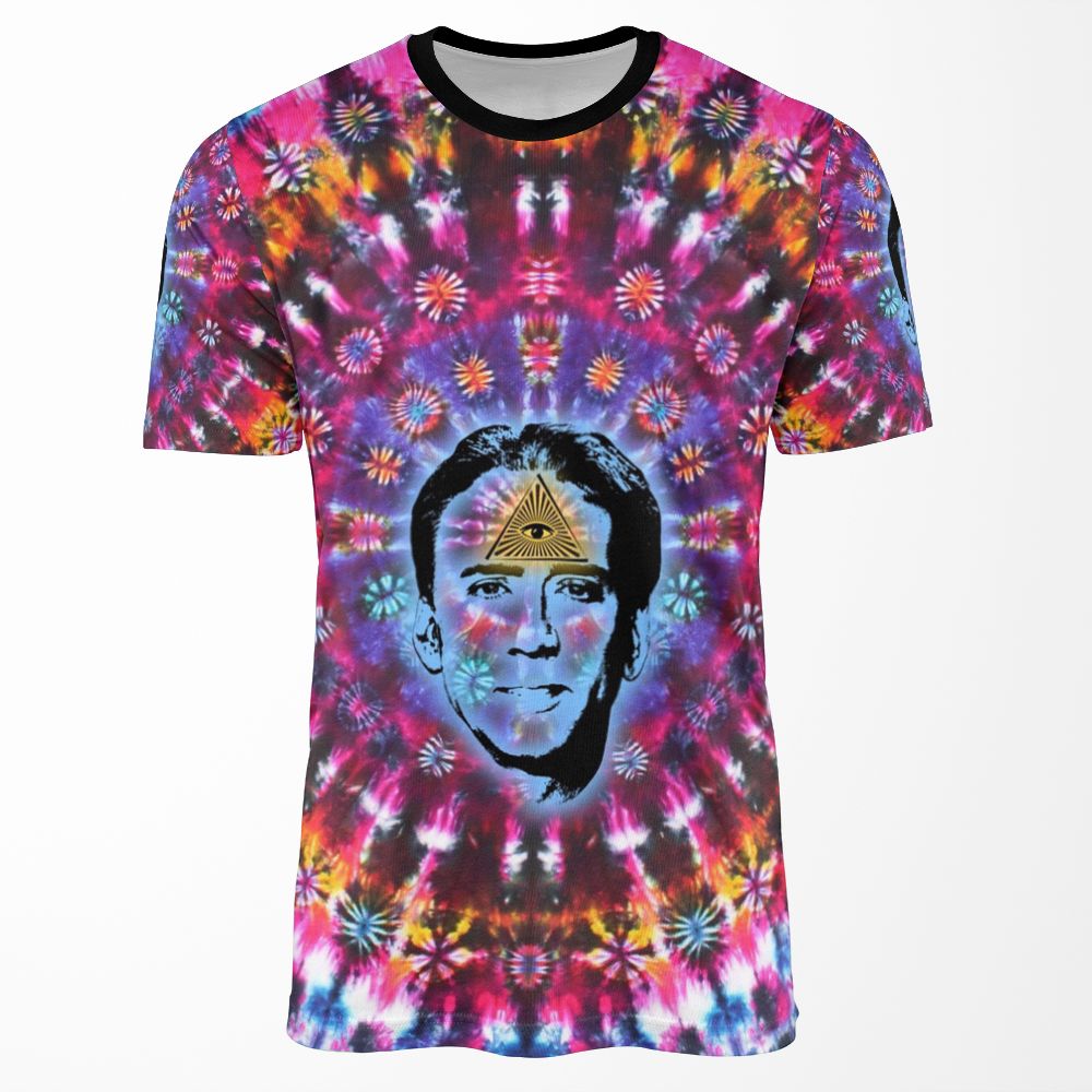 Nicolas Cage Third Eye Tie Dye Shambhala Ii All-over-print T-shirt