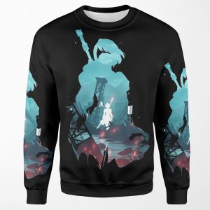Nier Automata 2B Waifu All-over-print Unisex Sweatshirt