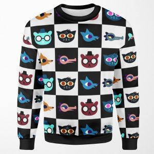 Night In The Woods Pattern Mae Bea Gregg Angus All-over-print Unisex Sweatshirt