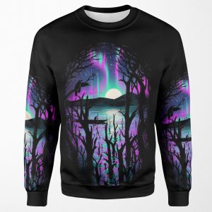 Night With Aurora All-over-print Unisex Sweatshirt