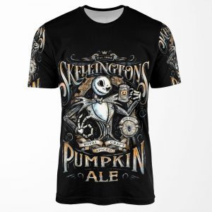 Nightmare Before Christmas Skellingtons Pumpkin Ale All-over-print T-shirt