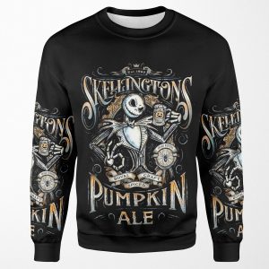 Nightmare Before Christmas Skellingtons Pumpkin Ale All-over-print Unisex Sweatshirt