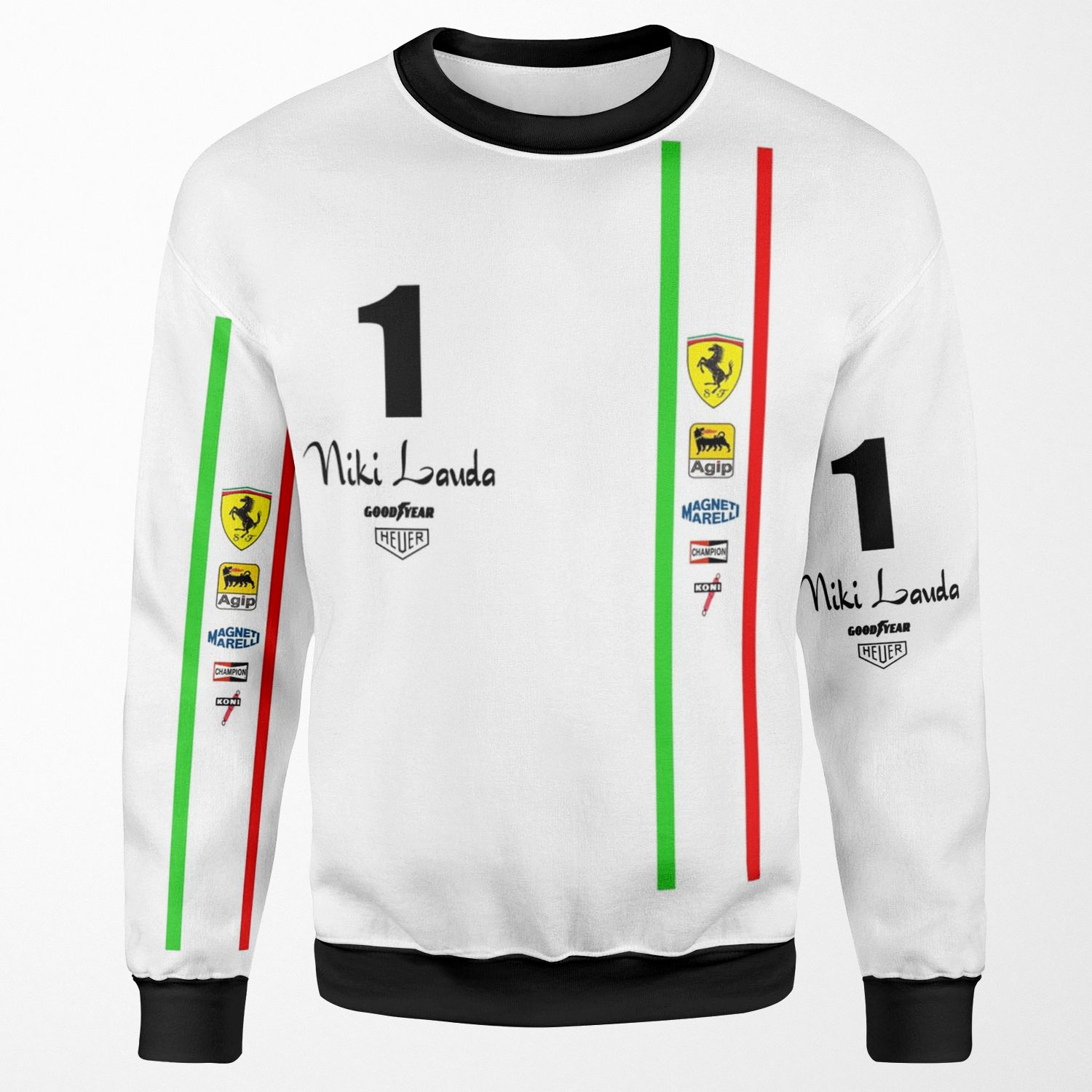 Niki Lauda Ferarri F1 1976 1975 All-over-print Unisex Sweatshirt