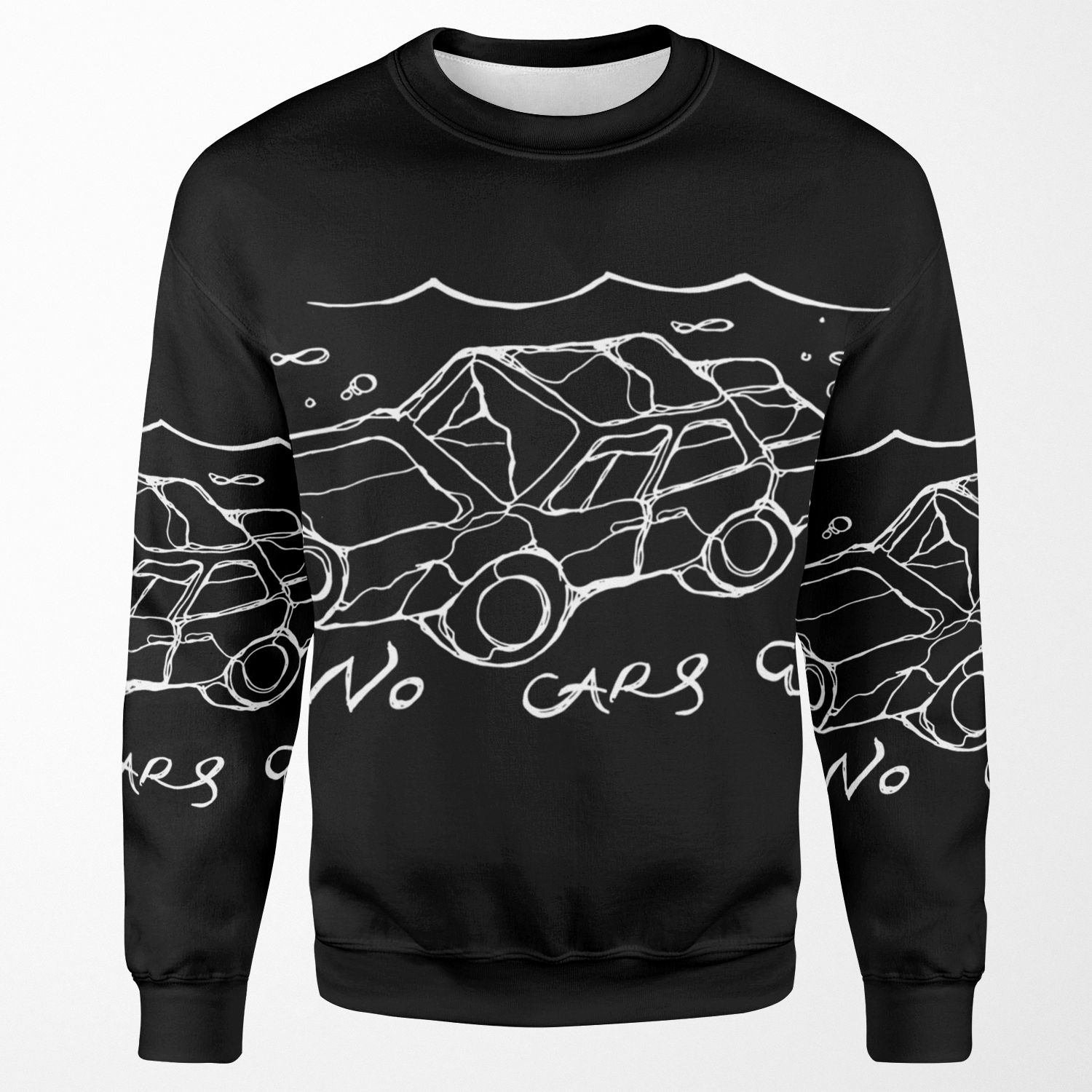 No Cars Go By The Band Arcade Fire Illustrated Lyrics All-over-print Unisex Sweatshirt