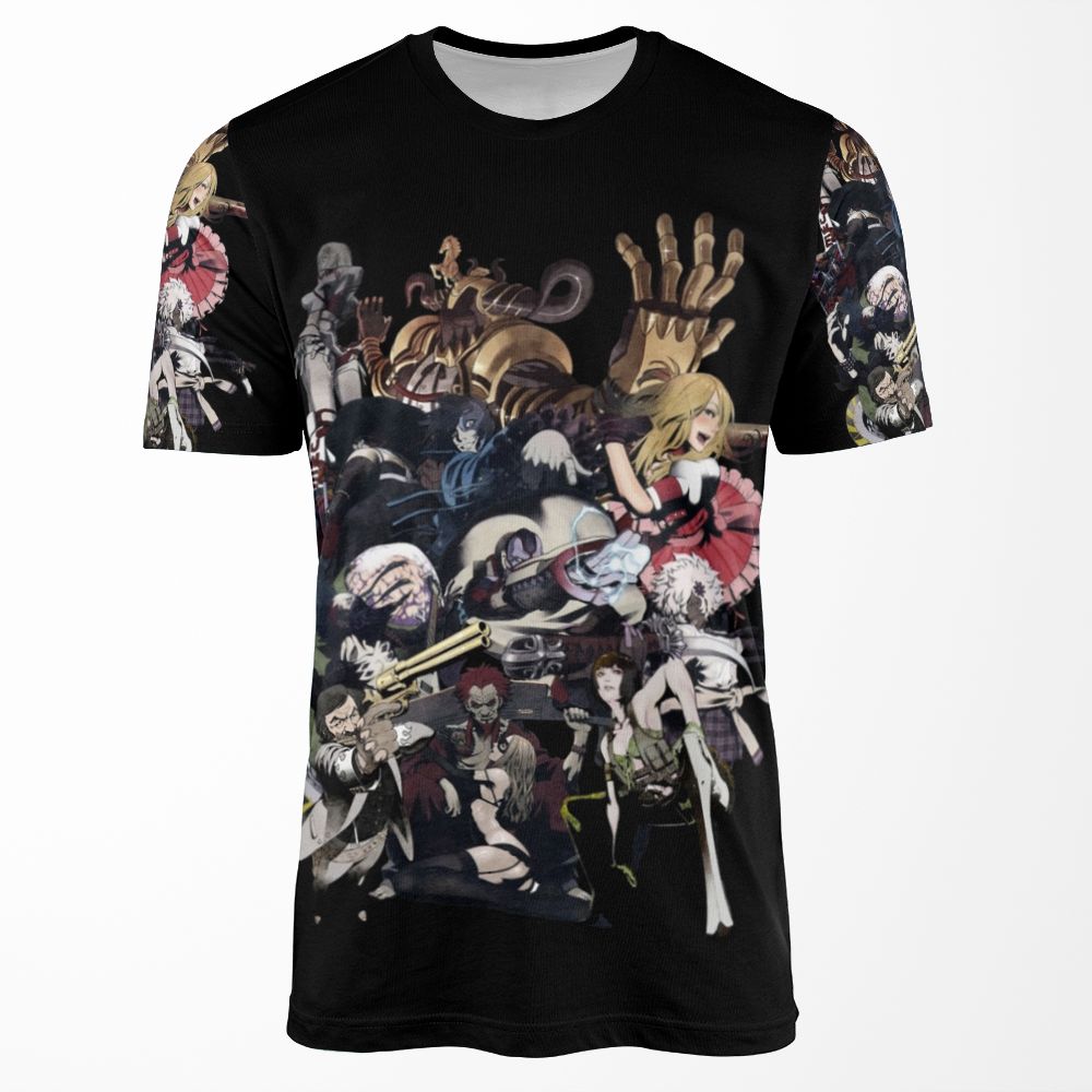 No More Heroes Top 10 Ranked Assassins Concept Art Collage All-over-print T-shirt