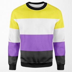 Nonbinary Flag All-over-print Unisex Sweatshirt