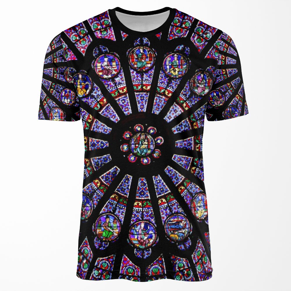 Notre Dame Rose Window All-over-print T-shirt