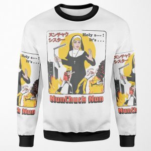 Nunchuck Nun All-over-print Unisex Sweatshirt