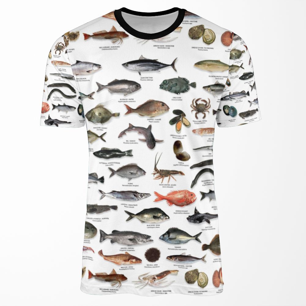 Nz Fish Species All-over-print T-shirt