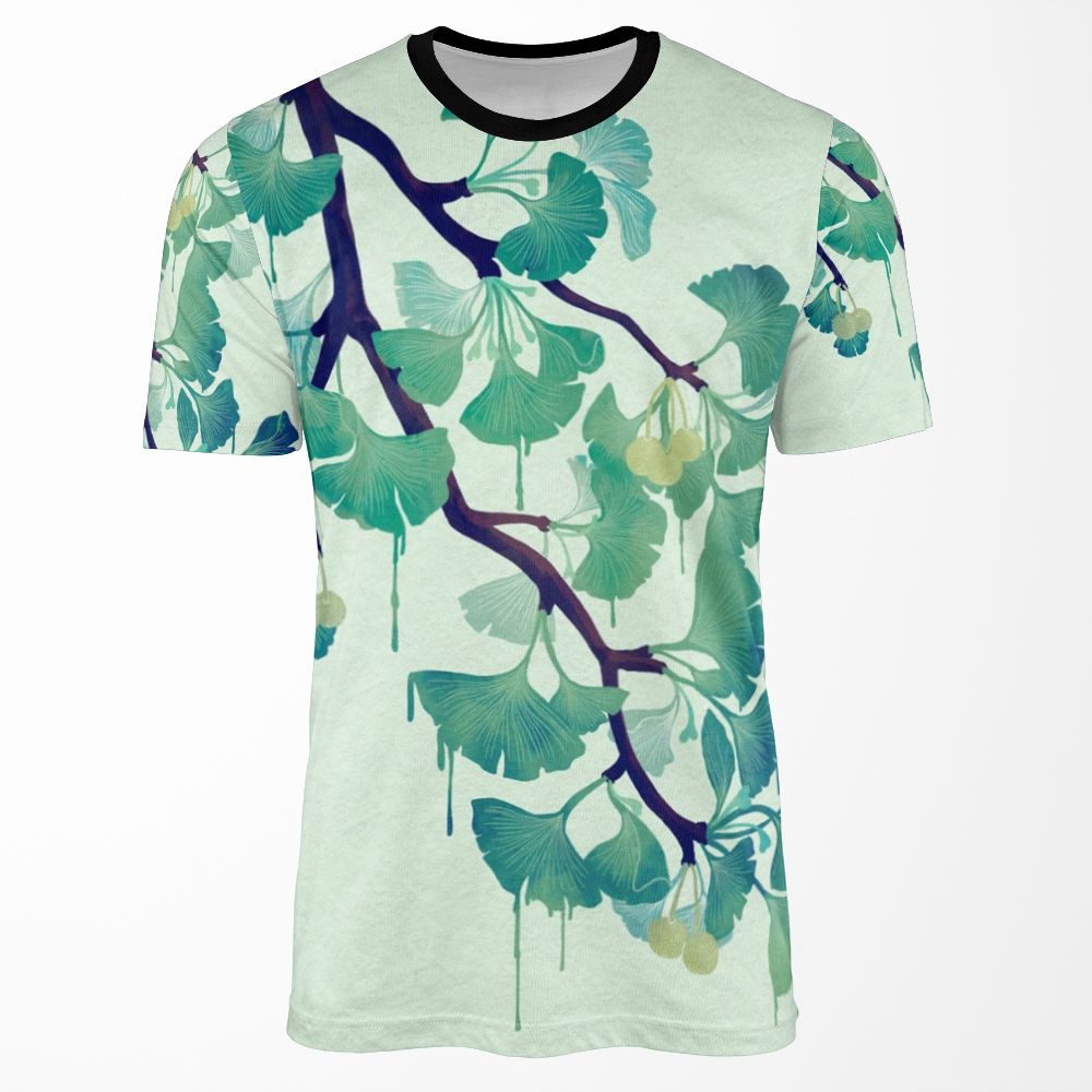 O Ginkgo In Green All-over-print T-shirt