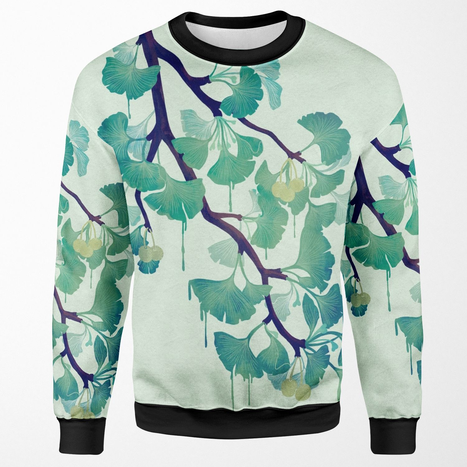 O Ginkgo In Green All-over-print Unisex Sweatshirt
