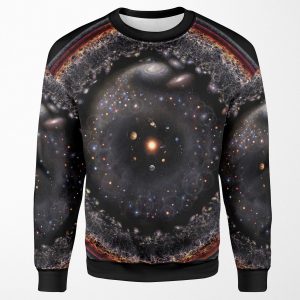 Observable Universe Logarithmic Illustration 2018 Version All-over-print Unisex Sweatshirt