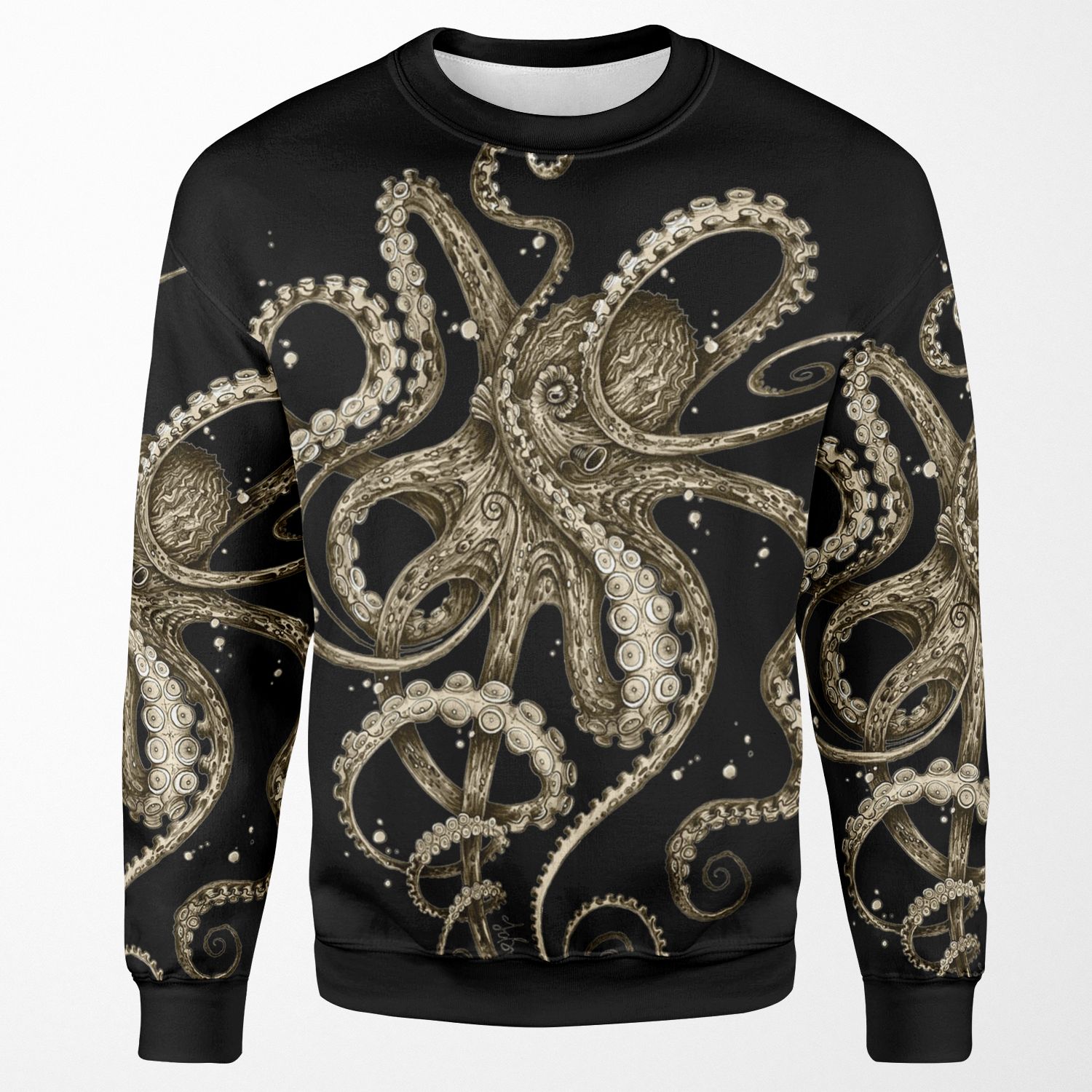 Octopsychedelia Sepia All-over-print Unisex Sweatshirt