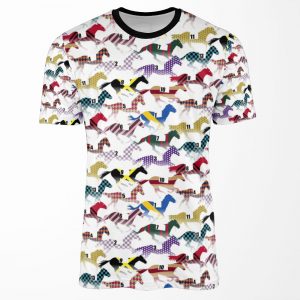 Off To The Horse Races Jockey Silks Pattern All-over-print T-shirt