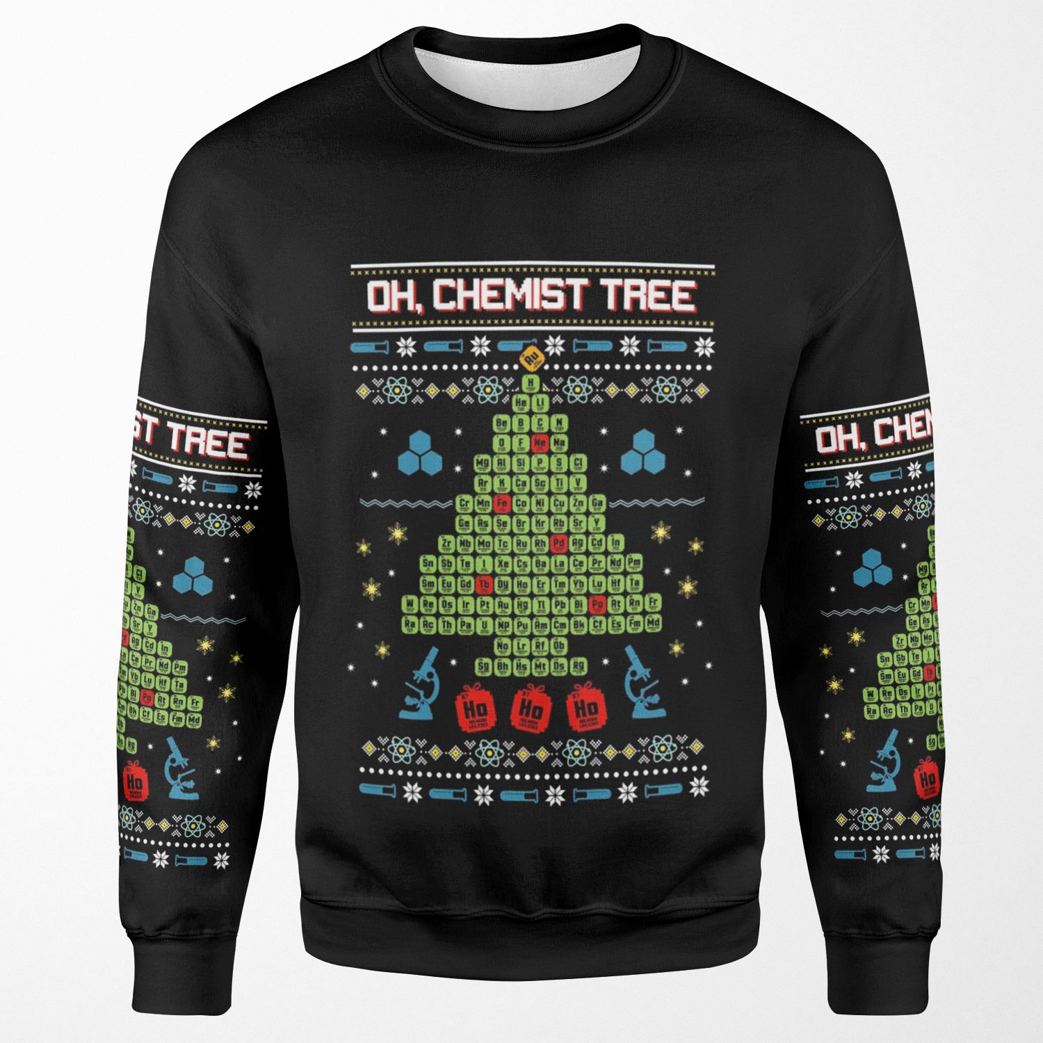 Oh Chemist Tree Ugly Christmas Sweatshirt All-over-print Unisex Sweatshirt