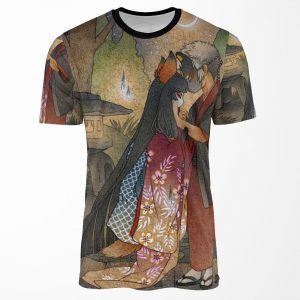 Okina And Shiro Kitsune Yokai Teakitsune All-over-print T-shirt