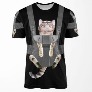 Oliver The Cat In Baby Carrier All-over-print T-shirt
