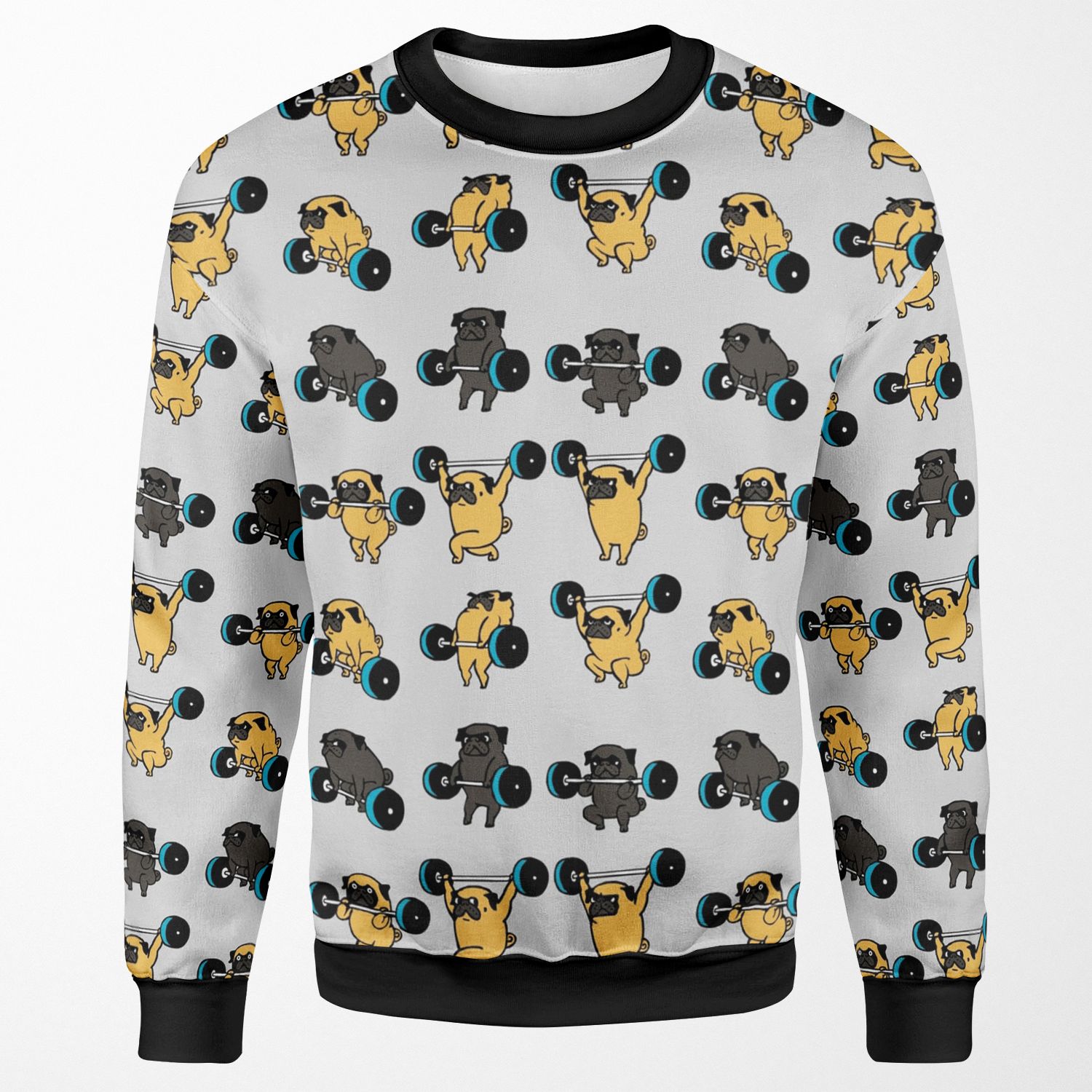 Olympic Lifting Pugs All-over-print Unisex Sweatshirt