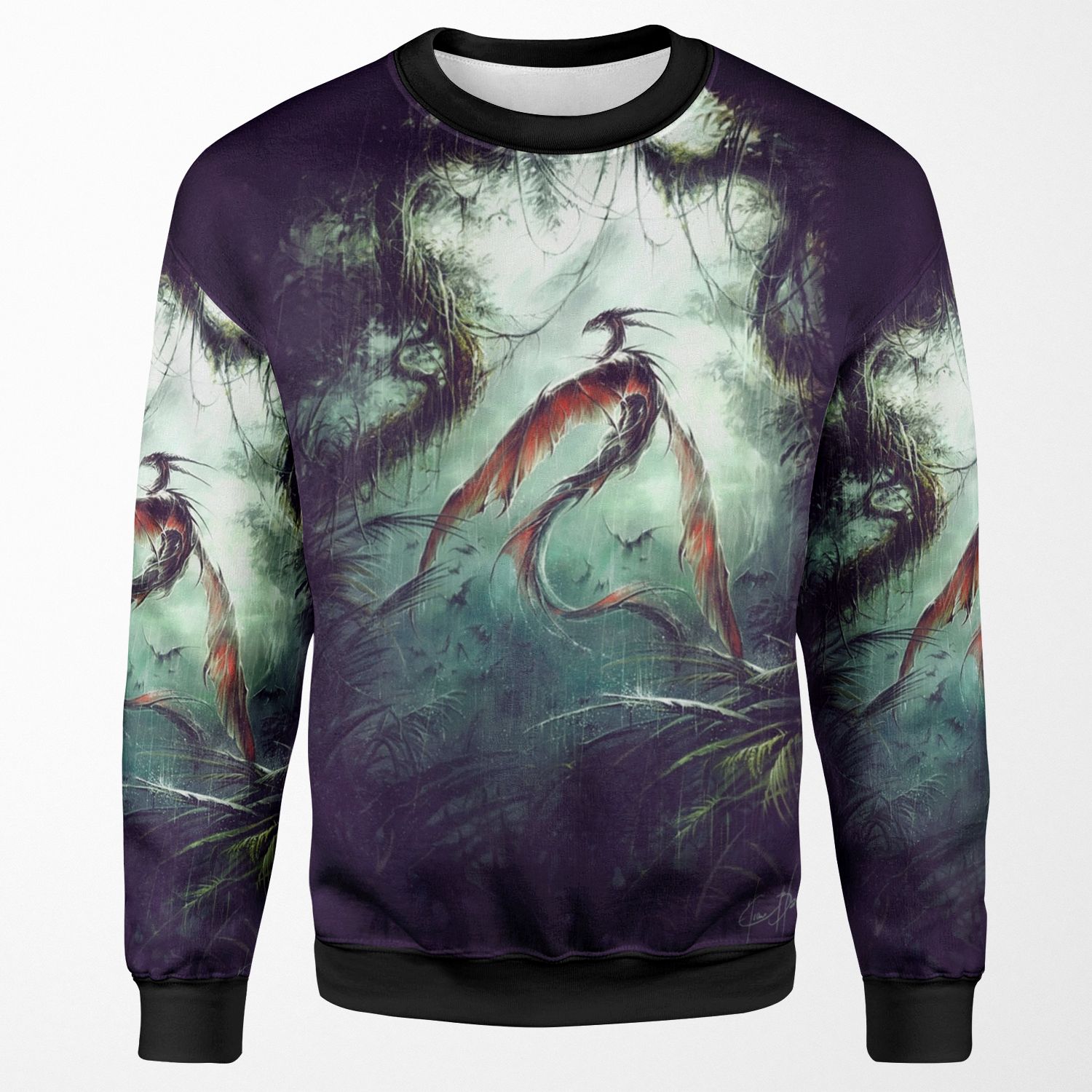 On The Ancient Route Of The Dragon Kings Art By Elian Black Mor All-over-print Unisex Sweatshirt