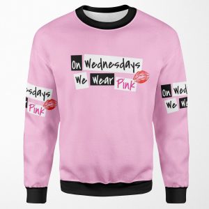 On Wednesdays We Wear Pink All-over-print Unisex Sweatshirt