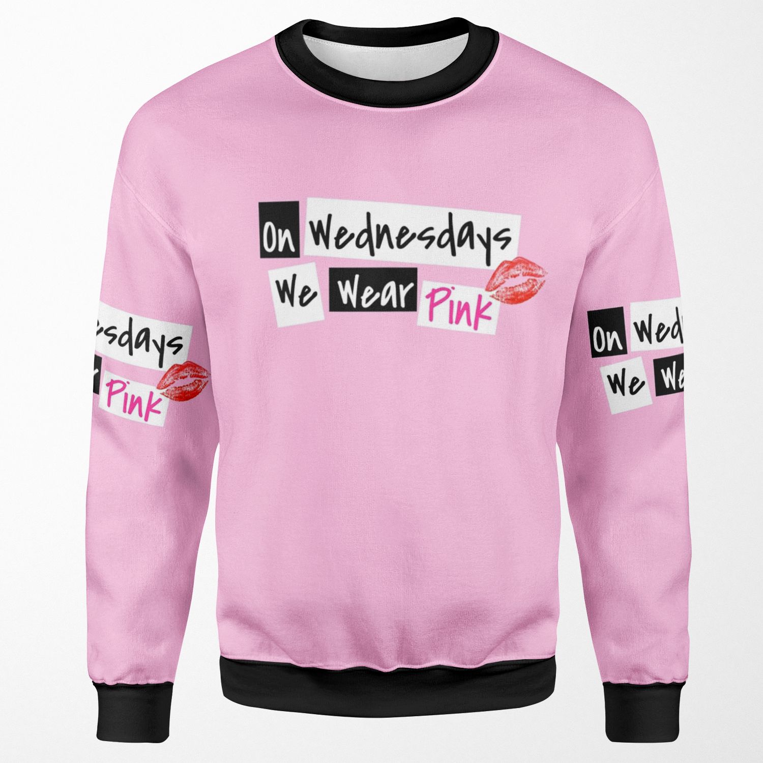 On Wednesdays We Wear Pink All-over-print Unisex Sweatshirt