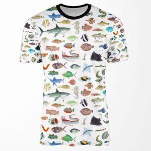 One Hundred Fish All-over-print T-shirt