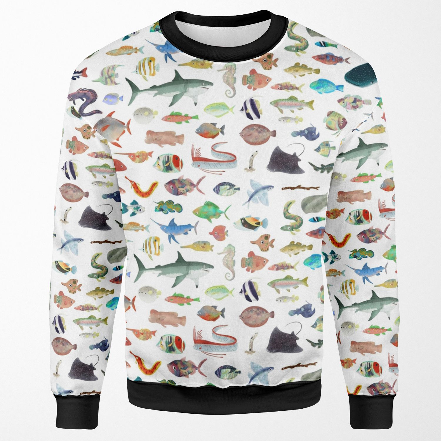 One Hundred Fish All-over-print Unisex Sweatshirt