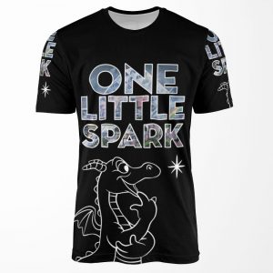 One Little Spark Blk All-over-print T-shirt