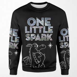 One Little Spark Blk All-over-print Unisex Sweatshirt