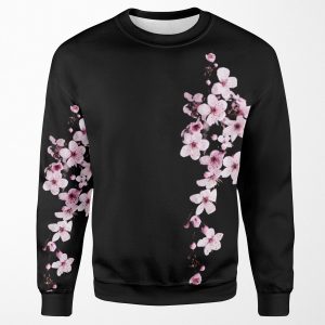 One Side Cherry Blossom Branch All-over-print Unisex Sweatshirt